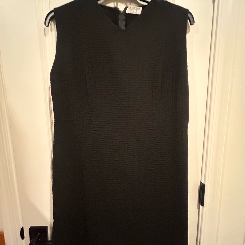 Chic Black Textured Midi Dress